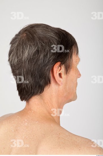 Head Man White Slim Wrinkles Male Studio Poses