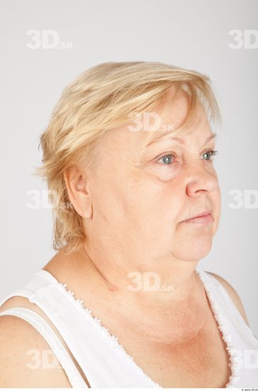 Head Woman White Chubby Wrinkles Female Studio Poses