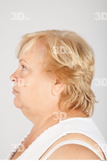 Head Woman White Chubby Wrinkles Female Studio Poses