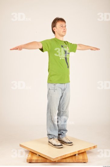 Whole Body Man T poses Casual Average Studio photo references