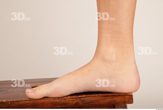 Foot Whole Body Woman Casual Slim Studio photo references