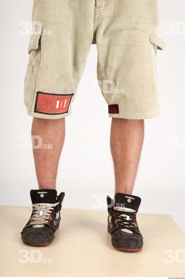 Thigh Whole Body Man Casual Historical Shorts Slim Studio photo references