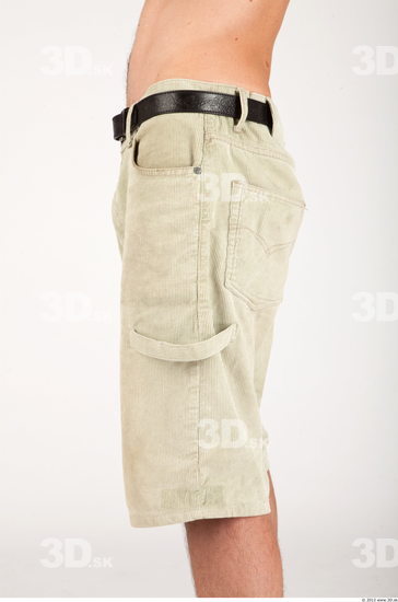 Thigh Whole Body Man Casual Historical Shorts Slim Studio photo references