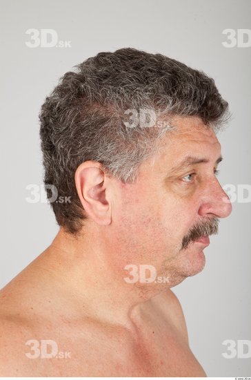 Head Man White Average Wrinkles Male Studio Poses