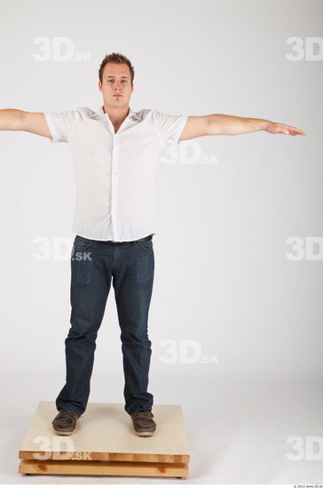 Whole Body Man T poses Casual Average Studio photo references