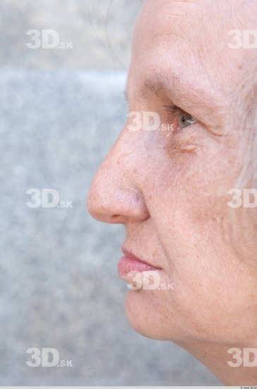 Nose Woman White Average Wrinkles