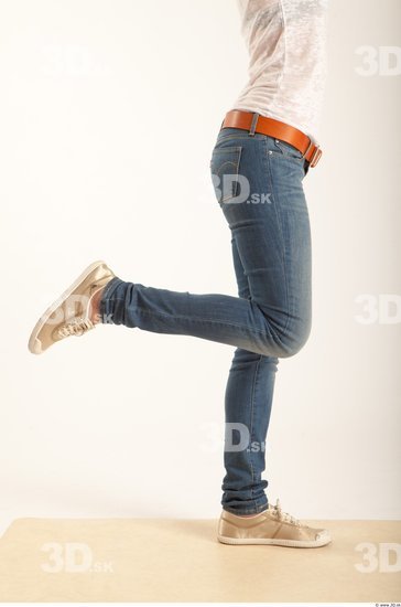 Leg Woman Animation references White Formal Jeans Slim