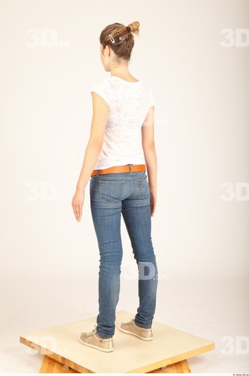 Whole Body Woman Animation references Casual Slim Studio photo references