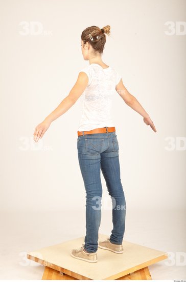 Whole Body Woman Animation references Casual Slim Studio photo references