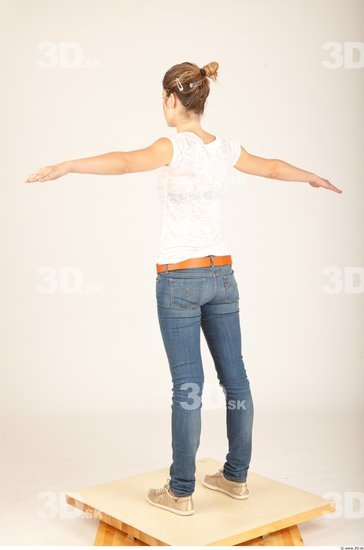 Whole Body Woman T poses Casual Slim Studio photo references