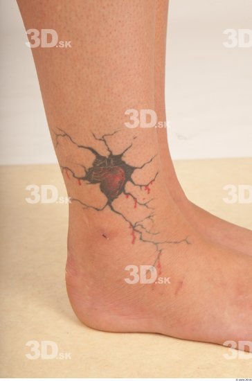 Foot Whole Body Woman Tattoo Casual Slim Studio photo references