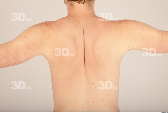 Whole Body Back Man Nude Casual Average Studio photo references