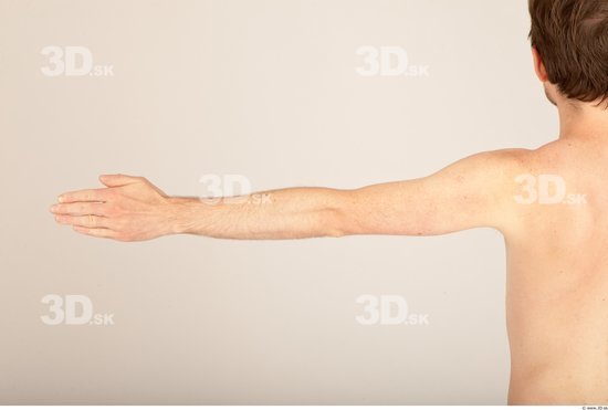 Arm Whole Body Man Nude Casual Average Studio photo references