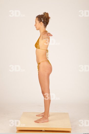 Whole Body Woman T poses Underwear Formal Slim Studio photo references