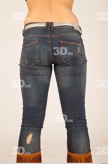 Thigh Whole Body Woman Casual Jeans Slim Studio photo references