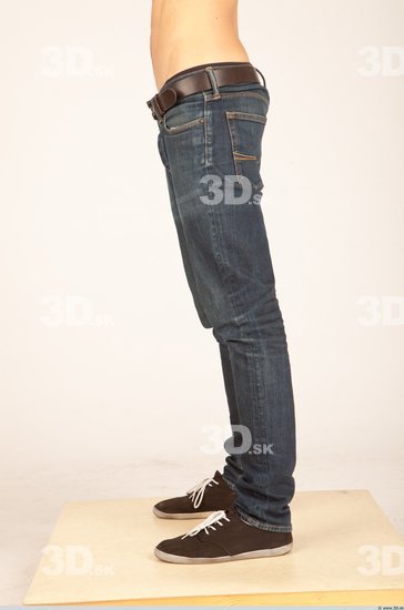 Leg Whole Body Man Casual Jeans Athletic Studio photo references