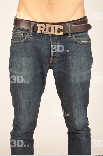 Thigh Whole Body Man Casual Jeans Athletic Studio photo references