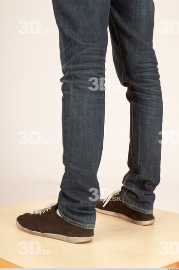 Calf Whole Body Man Casual Jeans Athletic Studio photo references