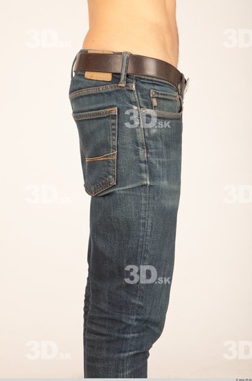 Thigh Whole Body Man Casual Jeans Athletic Studio photo references