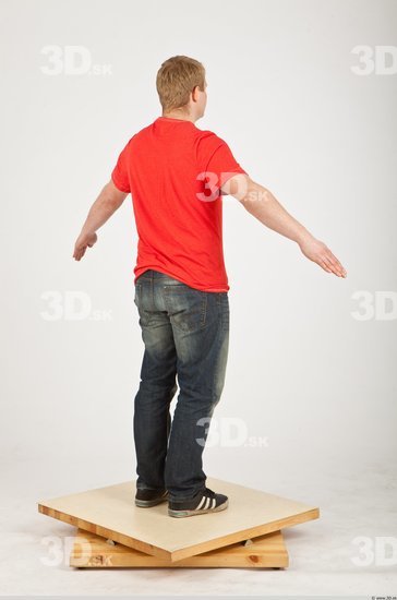 Whole Body Man White Casual Average Male Studio Poses