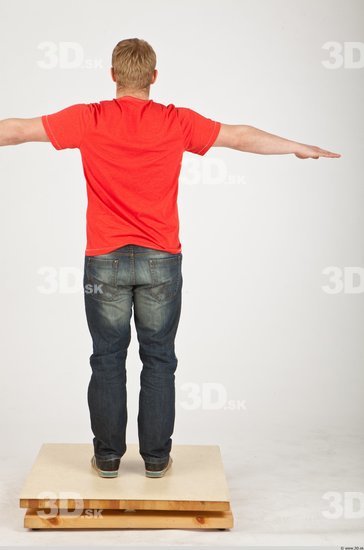 Whole Body Man White Casual Average Male Studio Poses