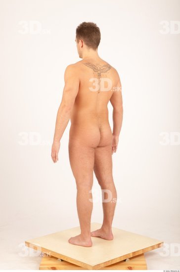 Whole Body Man White Nude Muscular Male Studio Poses