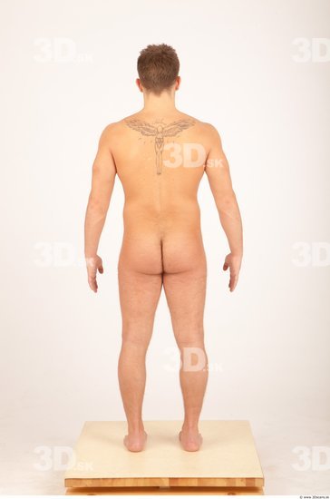 Whole Body Man White Nude Muscular Male Studio Poses