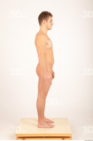 Whole Body Man White Nude Muscular Male Studio Poses