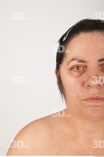 Whole Body Woman White Nude Overweight Wrinkles Female Studio Poses