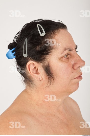 Whole Body Woman White Nude Overweight Wrinkles Female Studio Poses