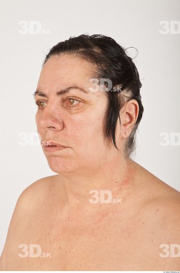 Whole Body Woman White Nude Overweight Wrinkles Female Studio Poses