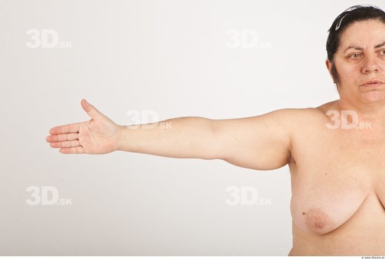 Whole Body Woman White Nude Overweight Wrinkles Female Studio Poses