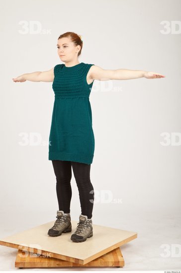 Whole Body Woman White Casual Average Female Studio Poses