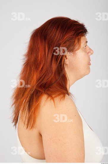 Head Woman White Overweight Street photo references