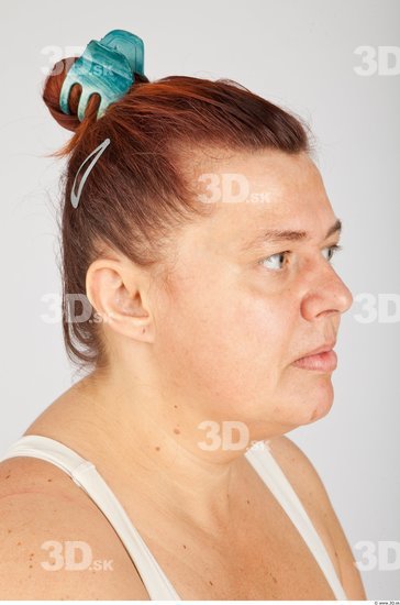 Head Woman White Overweight Street photo references