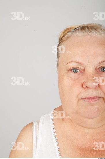 Head Woman White Overweight Wrinkles Street photo references