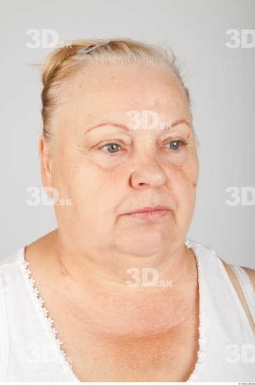 Head Woman White Overweight Wrinkles Street photo references