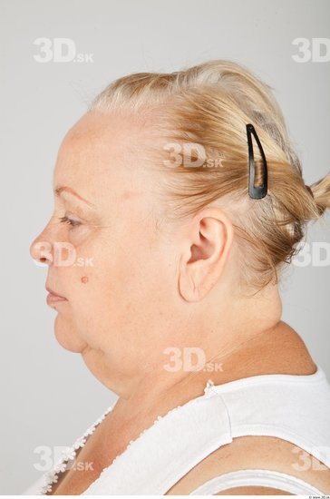 Head Woman White Overweight Wrinkles Street photo references