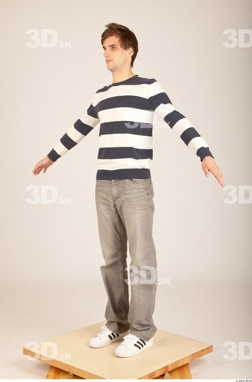 Whole Body Man Animation references Casual Slim Studio photo references