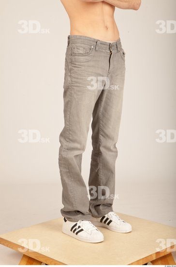 Leg Whole Body Man Casual Jeans Slim Studio photo references