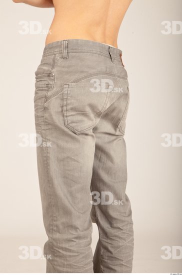 Thigh Whole Body Man Casual Jeans Slim Studio photo references