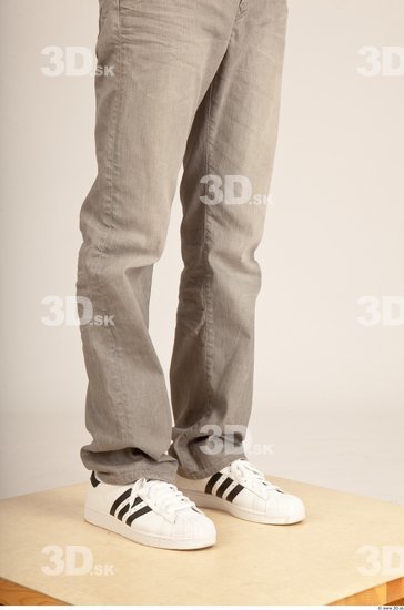 Calf Whole Body Man Casual Jeans Slim Studio photo references