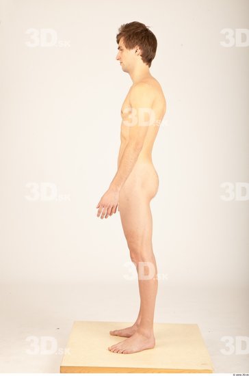 Whole Body Man Animation references Nude Casual Slim Studio photo references