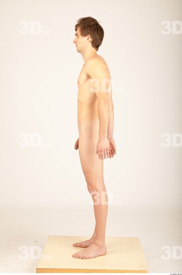 Whole Body Man Animation references Nude Casual Slim Studio photo references