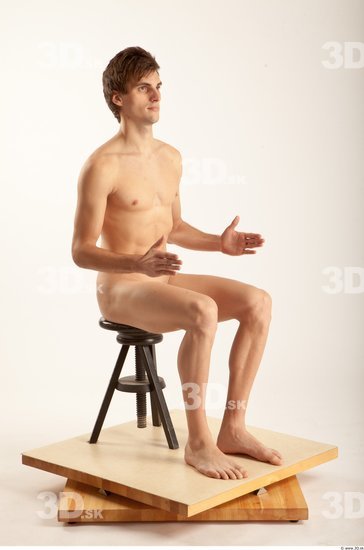 Whole Body Man Artistic poses White Nude Slim