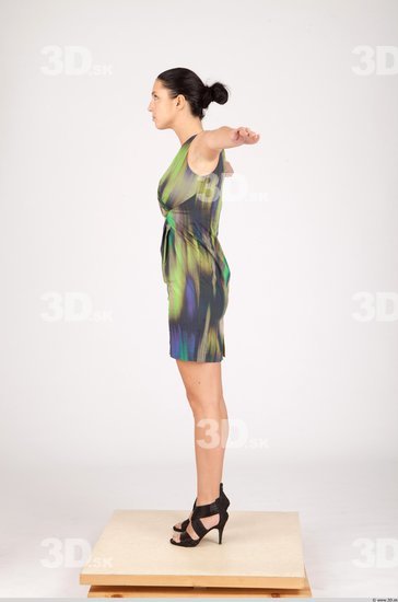 Whole Body Woman Animation references T poses Casual Dress Slim Studio photo references