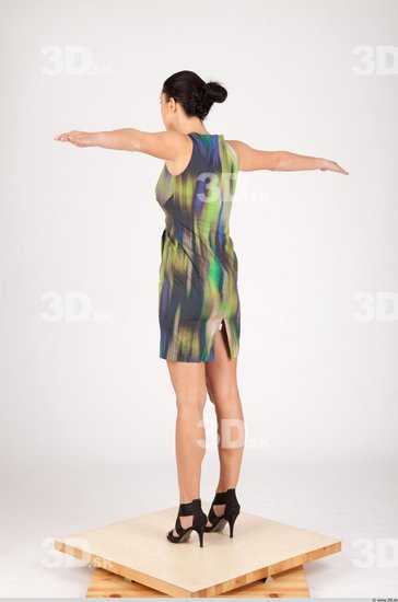 Whole Body Woman Animation references T poses Casual Dress Slim Studio photo references