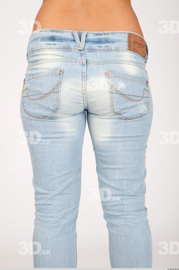 Thigh Whole Body Woman Casual Jeans Slim Studio photo references