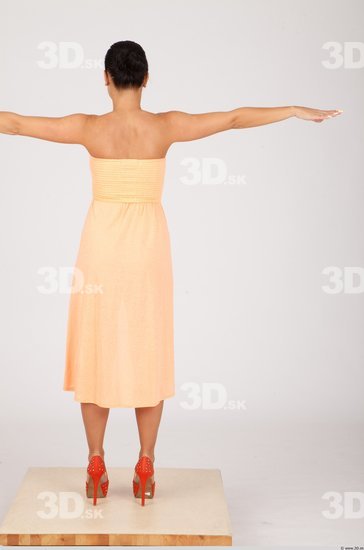 Whole Body Woman T poses Casual Formal Dress Slim Studio photo references