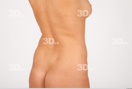 Whole Body Back Woman Nude Casual Slim Studio photo references